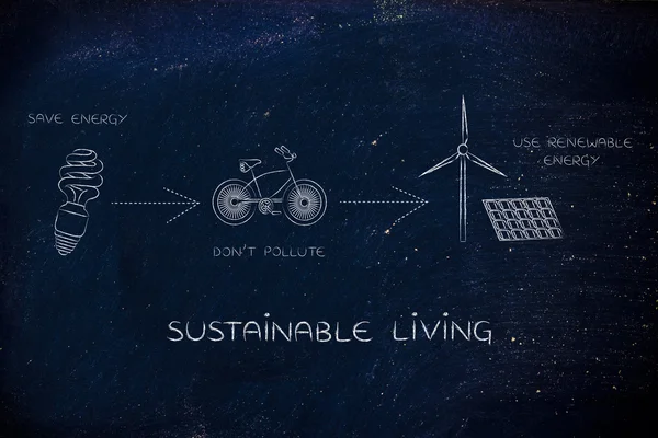 Concepto de vida sostenible — Foto de Stock