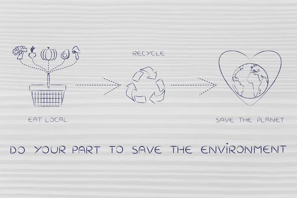 Concepto de hacer su parte para salvar el medio ambiente —  Fotos de Stock
