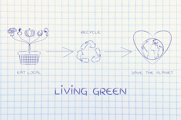 녹색 생활의 개념 — 스톡 사진