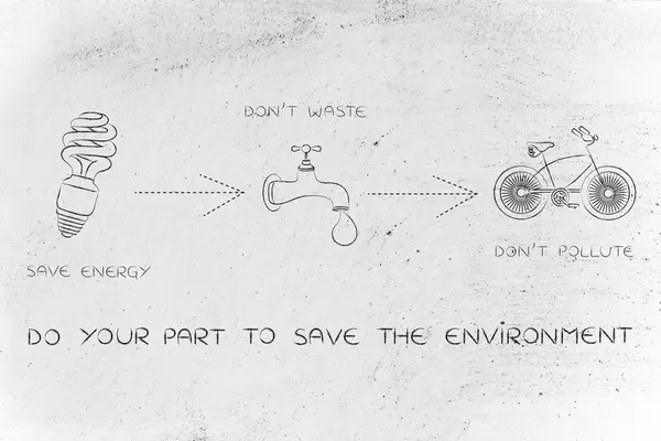 Konceptet om hur du gör din del för att rädda miljön — Stockfoto