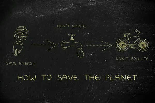 Concept of how to save the planet — Stock Photo, Image