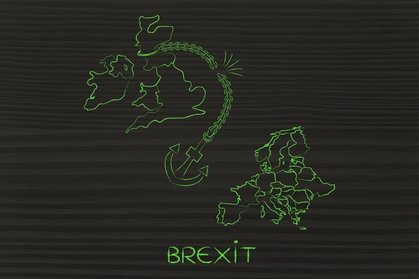 Brexit, Storbritannien lämnar Europeiska unionen — Stockfoto