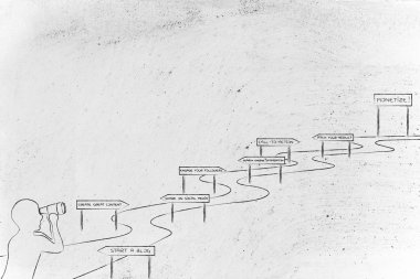 nasıl blogunuza para kazanmak için, adam karmaşık bir yol bakarak