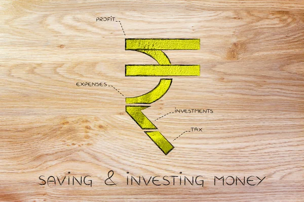 Indian rupee symol — Stock Photo, Image