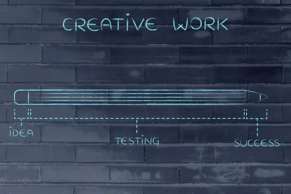 Graficzny ołówek z diagramu — Zdjęcie stockowe