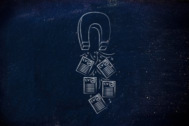 mıknatıs, işe alım kavramı ile devam eder çeken kişi