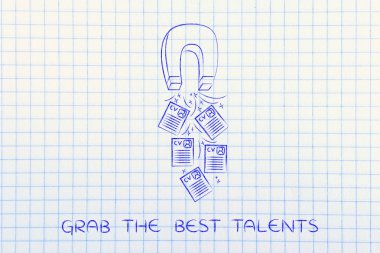 mıknatıs, işe alım kavramı ile devam eder çeken kişi