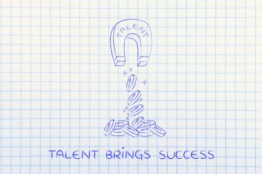 word yetenek çeken sikke ve kar ile büyük mıknatıs