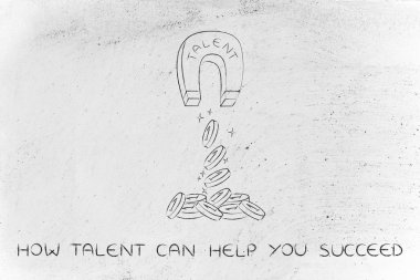 word yetenek çeken sikke ve kar ile büyük mıknatıs