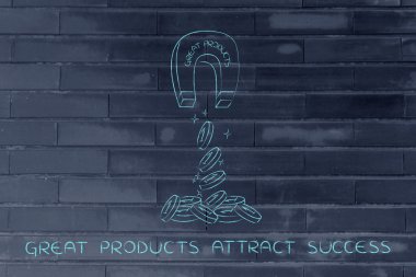 mıknatıs kelime ile harika çeken ürünler sikke ve kar