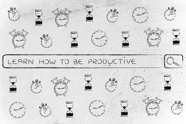 saat yönetimi yle ilgili saat simgeleri ve etiketleri olan arama çubuğu