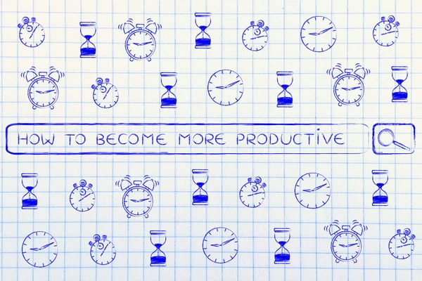 saat yönetimi yle ilgili saat simgeleri ve etiketleri olan arama çubuğu