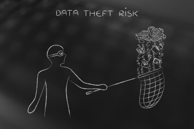 maskeli adam elektronik bir bulut, veri hırsızlığı dosyaları çalmak