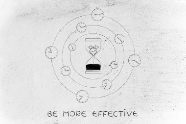 alarm saatler iplik tarafından çevrili erime ile kum saati