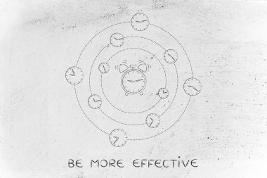 çalar saatleri iplik tarafından çevrili saat