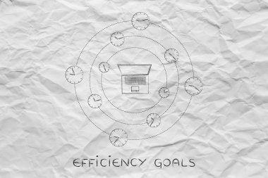 fazla mesai saati tarafından çevrili dizüstü