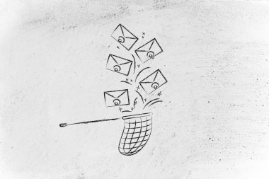 net bir grup düşen e-postaların yakalamaya çalışıyor