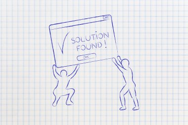 erkekler çözüm bulundu ile pop-up kaldırma, karar desteği