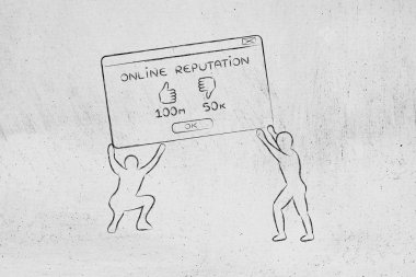 geribildirim ile pop-up kaldırma erkekler, itibar yardım kavramı