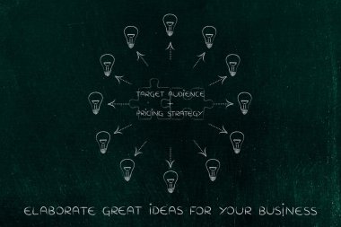 seyirci ve fiyatlandırma, hedef eşleme bulmaca ve çevresinde lightbulbs