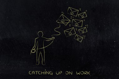 Zarflar, alıcı Kement ile kişi e-posta ve iletişim konsantrasyon