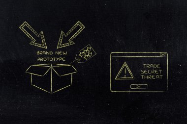 gizli prototip ve pop-up uyarısı, ticari gizli tehdit