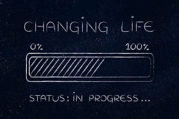 Changing life progress bar loading — Stock Photo, Image