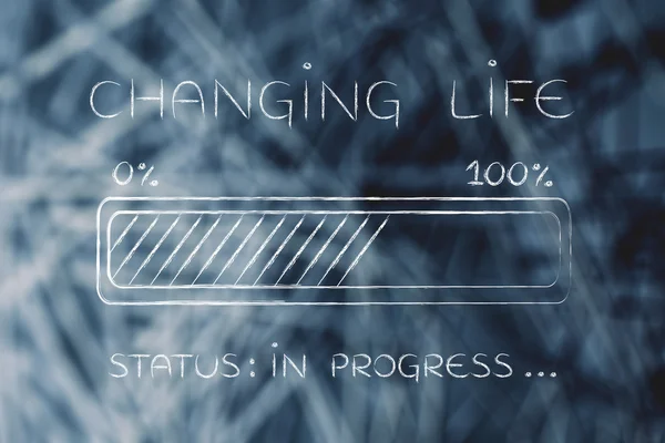 Megváltozó élet haladás büfé berakodás — Stock Fotó