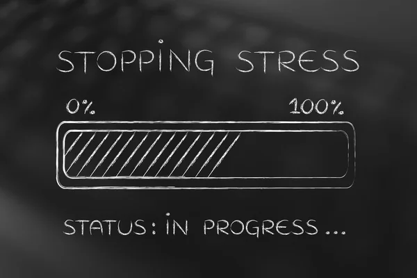 Stopping stress progress bar loading — Stock Photo, Image