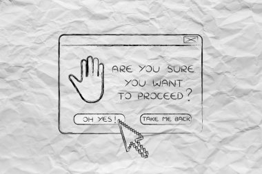 devam ve işaretçi hakkında pop-up soru olumlu 