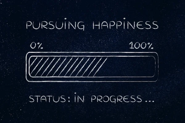 Persiguiendo la felicidad progreso barra de carga —  Fotos de Stock