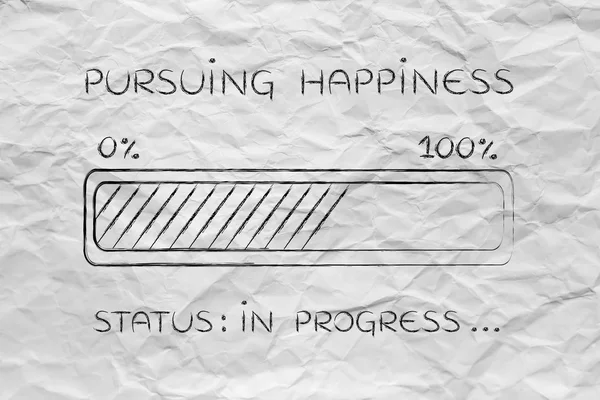 Buscando felicidade progresso bar carregamento — Fotografia de Stock