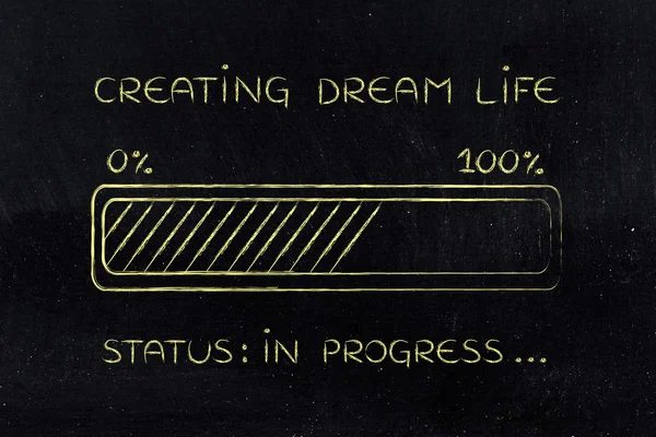 Creating dream life progress bar loading — Stock Photo, Image