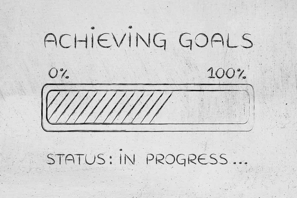 Achieving goals progress bar loading — Stock Photo, Image