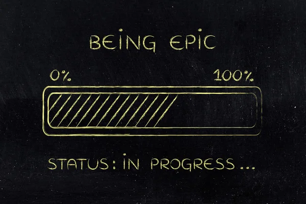 Being epic progress bar loading — Stock Photo, Image