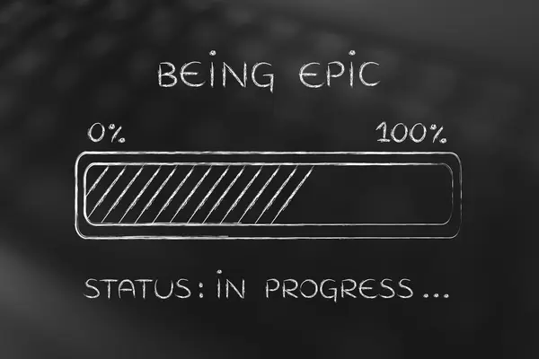 Being epic progress bar loading — Stock Photo, Image