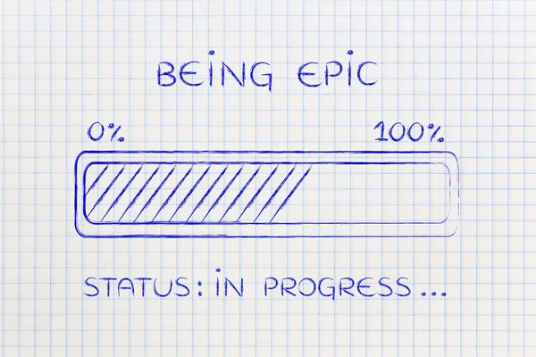 Being epic progress bar loading — Stock Photo, Image