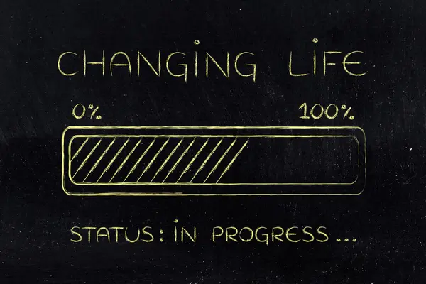 Megváltozó élet haladás büfé berakodás — Stock Fotó