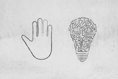 el bir stop jest ve elektronik ampul yapma (fikir)