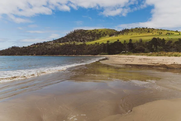 Seven Mile Strand Egy Érintetlen Arany Homokos Strand Hobart Városán — Stock Fotó