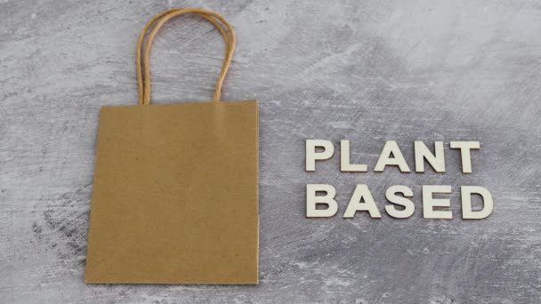 Opciones Para Medio Ambiente Texto Base Plantas Con Bolsa Compras — Vídeos de Stock