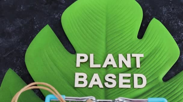 Choix Pour Environnement Texte Base Plantes Avec Panier Sac Sur — Video