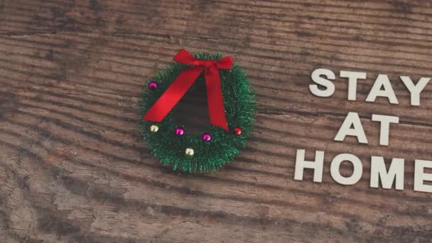Vacaciones Encierro Debido Covid Mini Casa Decorativa Pan Jengibre Navidad — Vídeo de stock