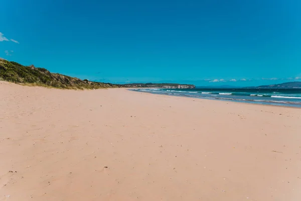 Paisagem Selvagem Intocada Clifton Beach South Hobart Tasmânia Austrália Com — Fotografia de Stock