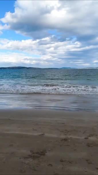 View Ocean Surrounding Coastline While Swimming Crystal Clear Blue Water — Stock Video