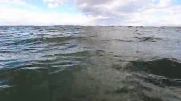 Hobart Rakousko Prosince 2020 Pohled Oceán Okolní Pobřeží Při Koupání — Stock video