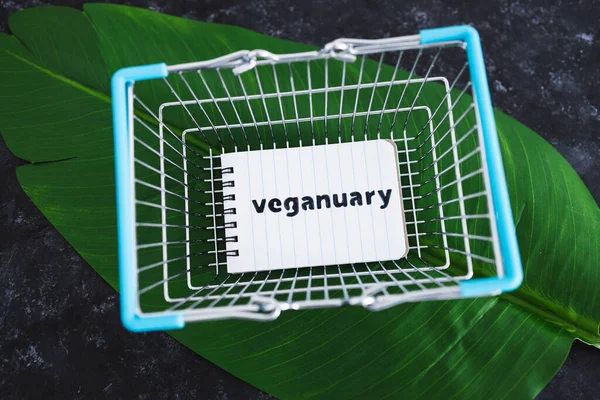 Hobart Austrálie Ledna 2021 Zdravá Výživa Rostlin Veganuary Memo Nákupním — Stock fotografie