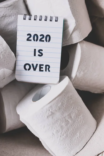 Panier Plein Rouleaux Papier Toilette Avec Mémo Disant 2020 Est — Photo