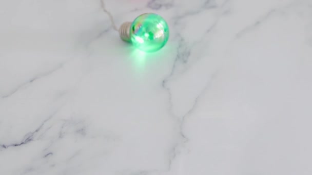 Sviluppo Sostenibile Immagine Concettuale Green Home Lampadina Verde Sull Icona — Video Stock