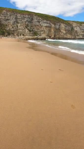 Unberührter Australischer Strand Clifton Tasmanien Einem Sonnigen Sommertag Mit Türkisfarbenem — Stockvideo